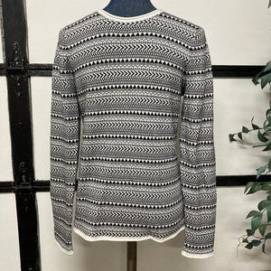 Mens Armani Exchange Cotton Sweater Black/White Pattern Size Small